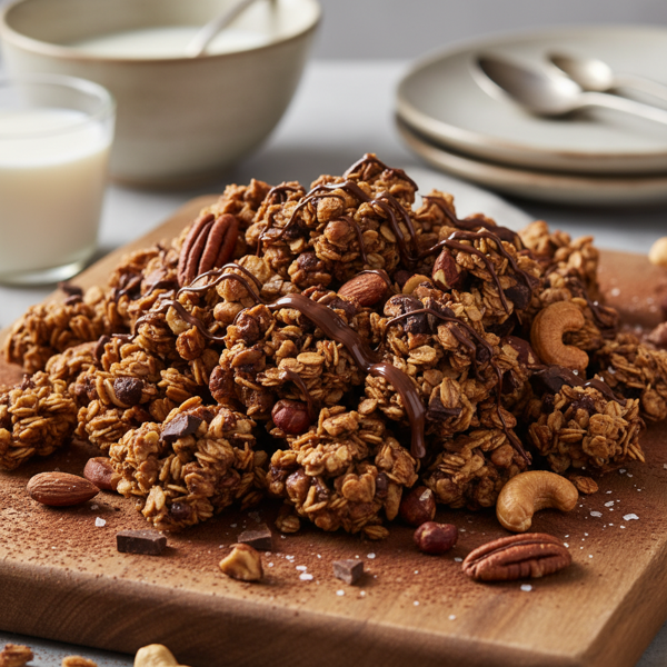 Nutty Chocolate Granola Clusters recipe