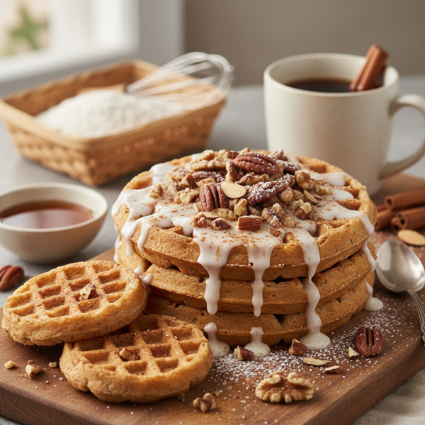 Nutty Cinnamon Whole-Wheat Waffles recipe
