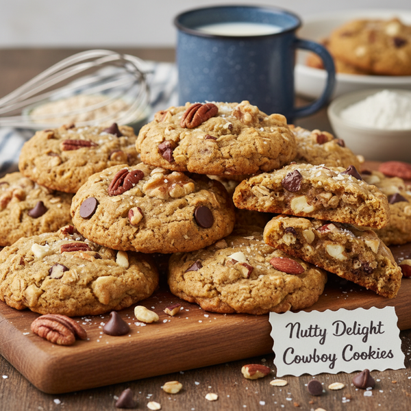 Nutty Delight Cowboy Cookies recipe