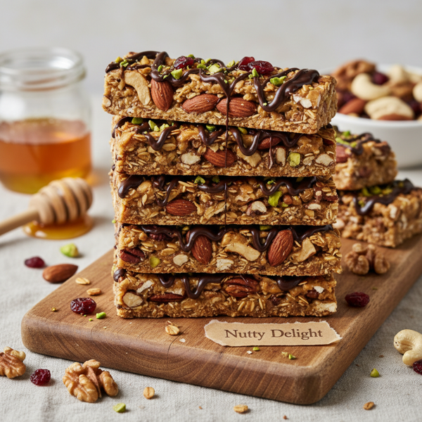Nutty Delight No-Bake Granola Bars recipe