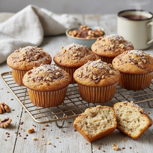 Nutty Flax Cinnamon Delight Muffins recipe