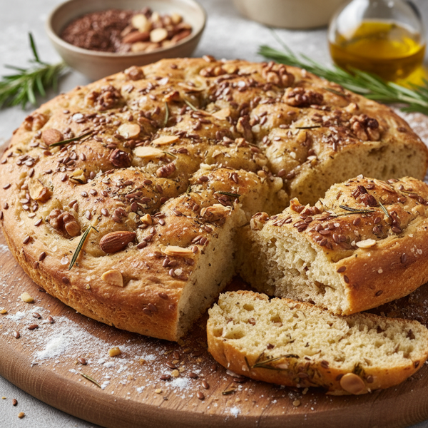 Nutty Flax Focaccia Delight recipe