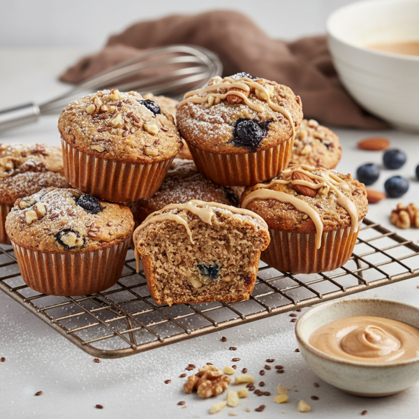 Nutty Flaxseed Protein Muffins recipe