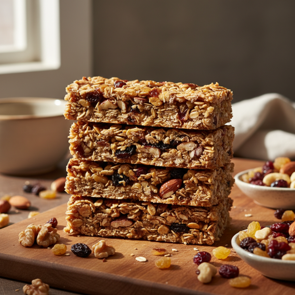Nutty Fruit Granola Bars recipe