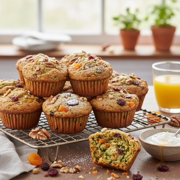 Nutty Fruit & Veggie Power Muffins recipe