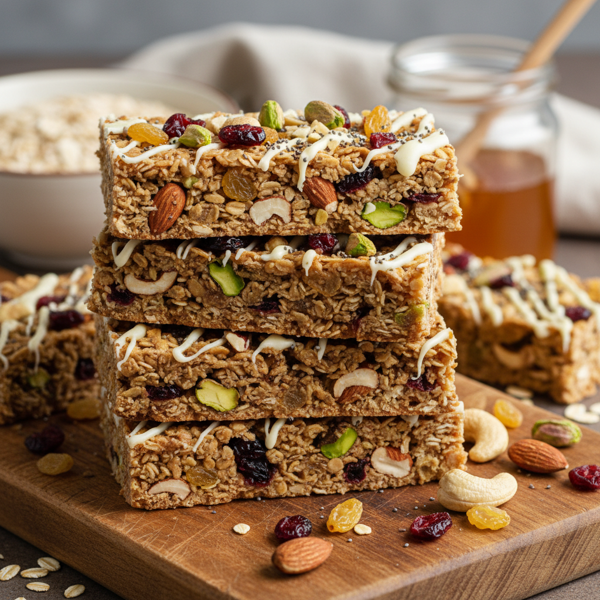 Nutty Fruity Granola Bars recipe