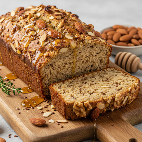 Nutty Honey Almond Flax Breakfast Loaf recipe