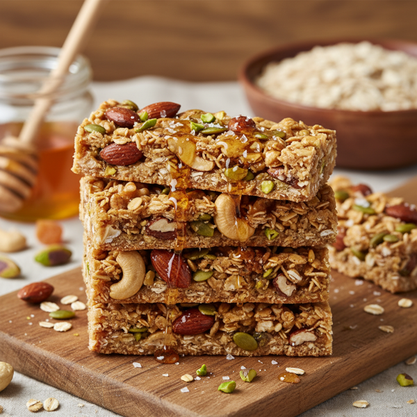 Nutty Honey Granola Bars recipe