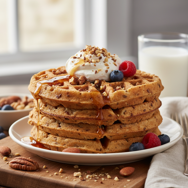 Nutty Multi-Grain Waffles recipe