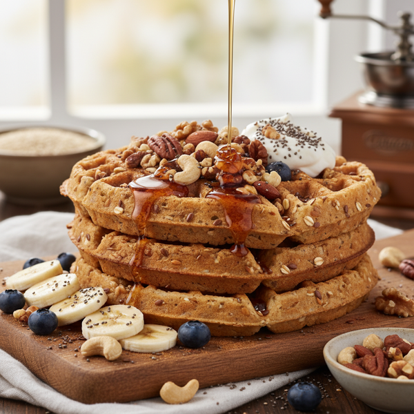 Nutty Multigrain Power Waffles recipe