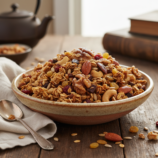 Nutty Oat and Wheat Germ Crunch recipe
