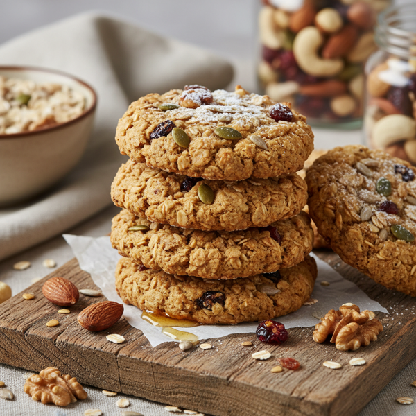 Nutty Oatmeal Muesli Cookies recipe