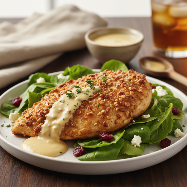 Nutty Pecan Crusted Chicken with Creamy Honey-Dijon Sauce recipe