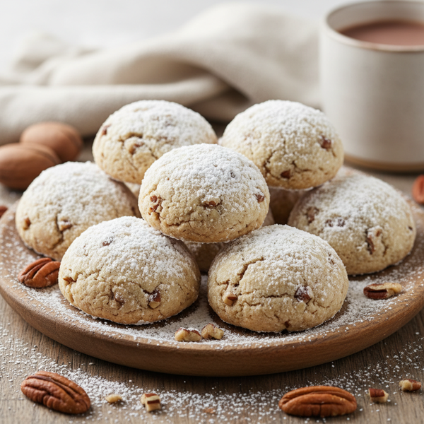 Nutty Pecan Snowball Cookies recipe