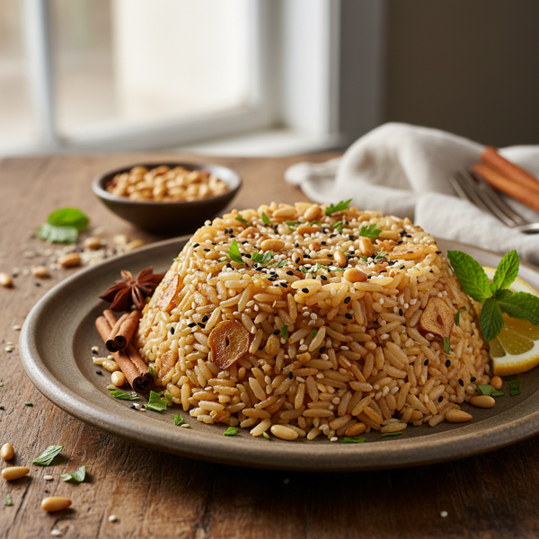 Nutty Pine and Sesame Rice Pilaf recipe