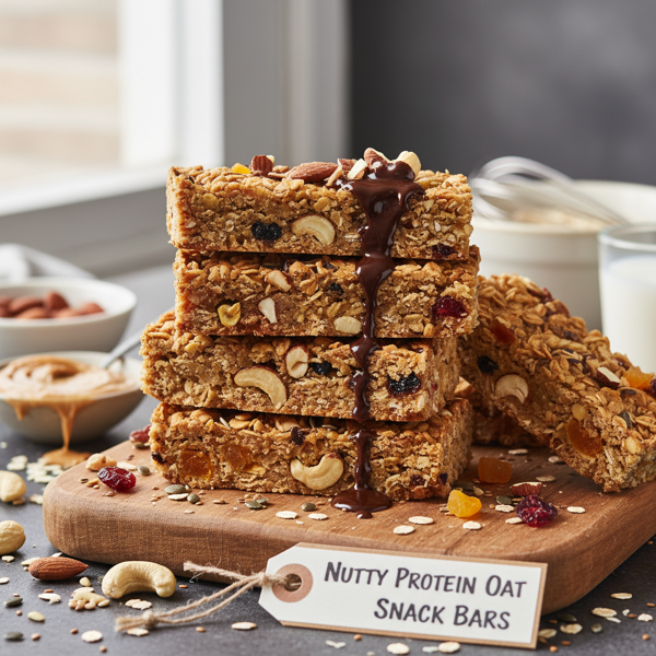 Nutty Protein Oat Snack Bars recipe