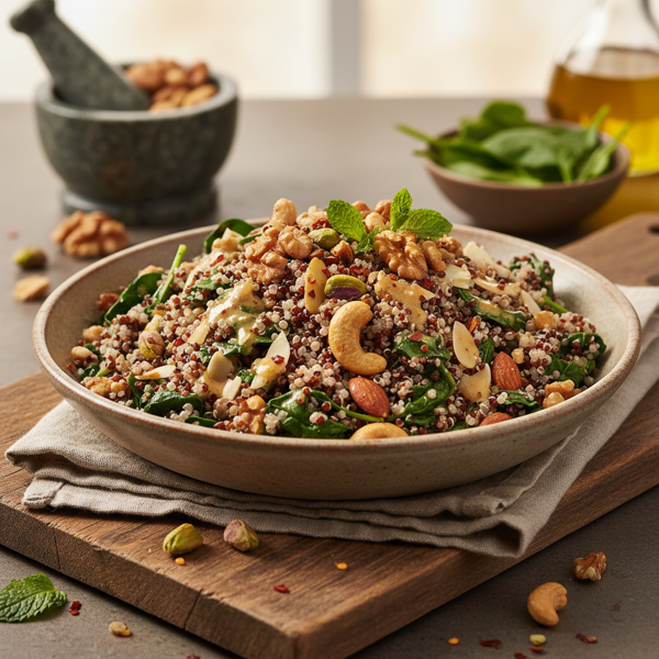 Nutty Quinoa & Spinach Delight recipe