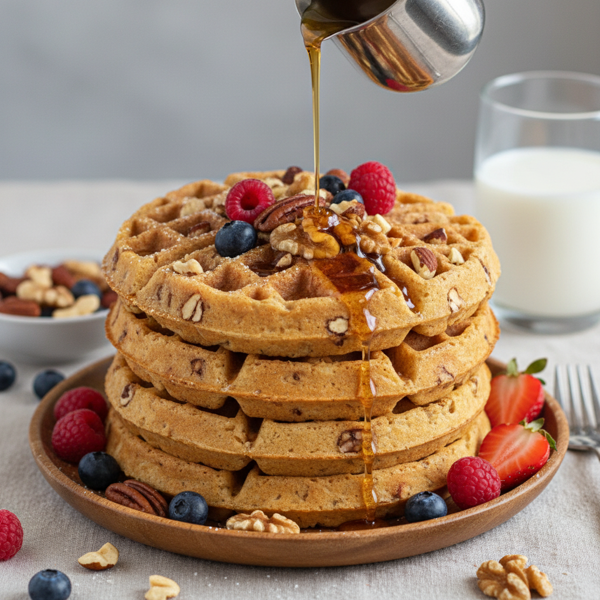 Nutty Spelt Breakfast Waffles recipe