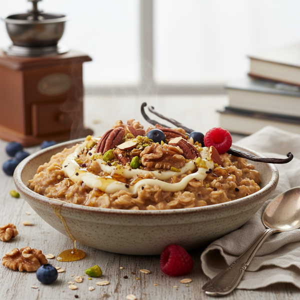 Nutty Vanilla Steel Cut Oatmeal Delight recipe