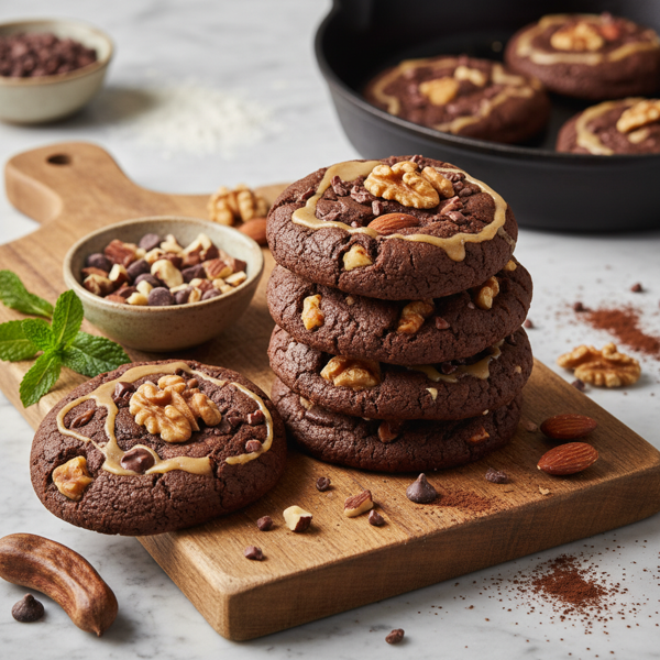 Nutty Vegan Chocolate Carob Delight Cookies recipe