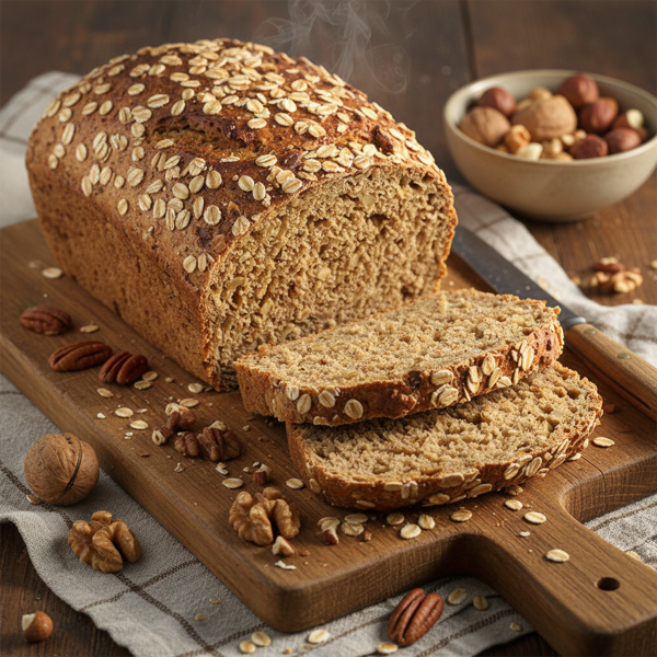 Nutty Whole Wheat Oatmeal Bread recipe