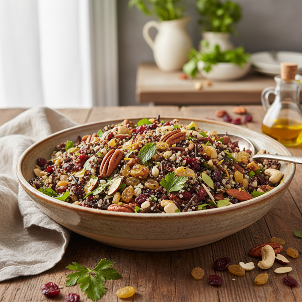 Nutty Wild Rice and Cranberry Medley Salad recipe