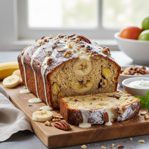 Nutty Yogurt & Banana Delight Bread recipe