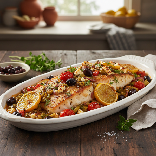 Olympia Style Halibut Bake recipe
