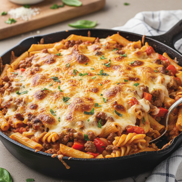 One-Pan Cheesy Pasta Bake recipe