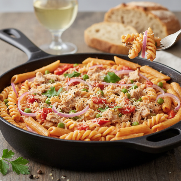 One-Pan Easy Tuna Pasta Delight recipe