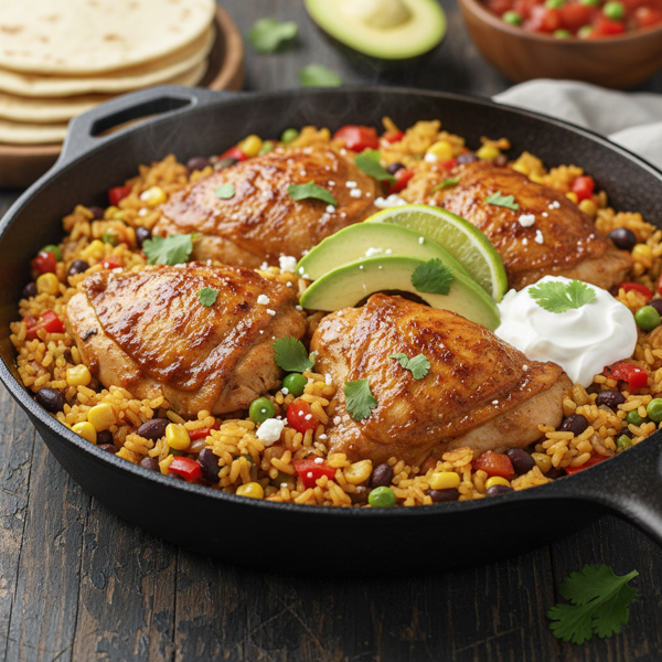 One-Pan Mexican Chicken and Rice Delight recipe