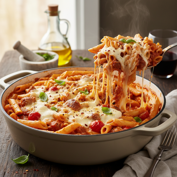 One-Pot Cheesy Italian Pasta Delight recipe