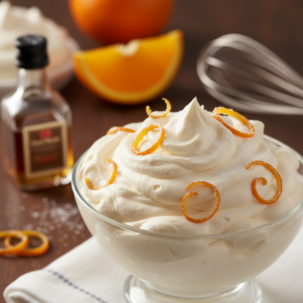 Orange Infused Grand Marnier Whipped Cream recipe