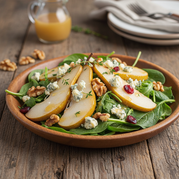 Oregon Harvest Pear and Walnut Salad with Artisan Blue Cheese recipe