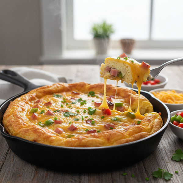 Oven-Baked Cheesy Denver Omelet Delight recipe