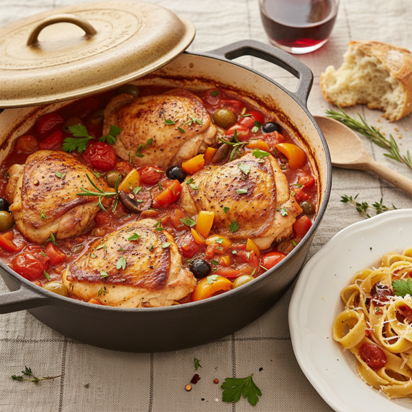 Oven-Baked Chicken Cacciatore Delight recipe