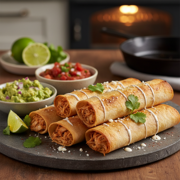 Oven-Baked Chicken Chimichangas recipe