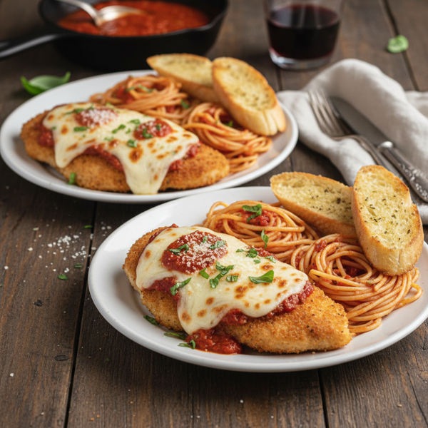 Oven-Baked Chicken Parmesan Delight for Two recipe