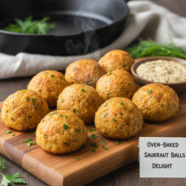 Oven-Baked Sauerkraut Balls Delight recipe