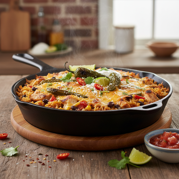 Oven-Baked Spicy Mexican Brown Rice Delight recipe