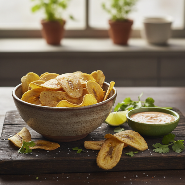 Oven-Crisped Plantain Chips recipe