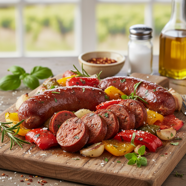 Oven-Roasted Italian Sausage and Pepper Medley recipe