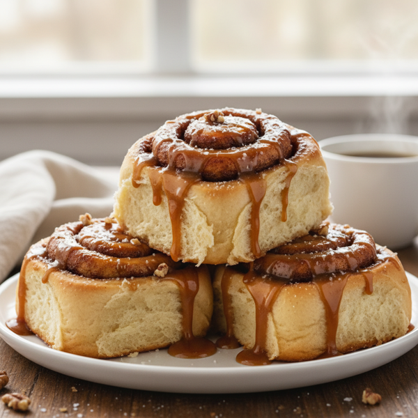 Overnight Caramel Cinnamon Rolls recipe
