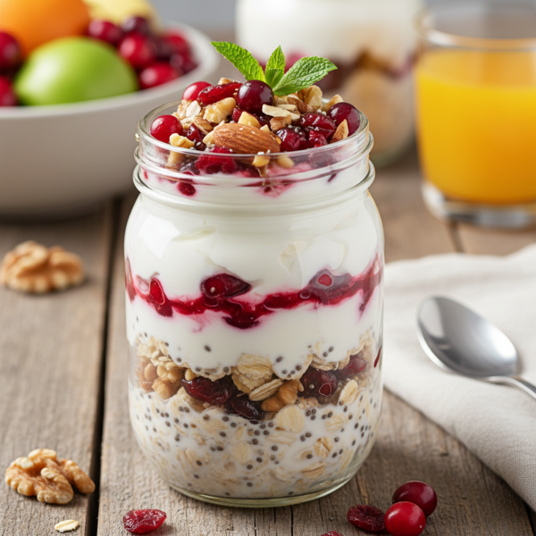 Overnight Cranberry Oat Muesli recipe