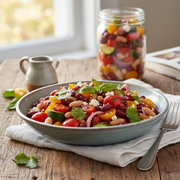 Overnight Marinated Vegetable and Bean Medley recipe