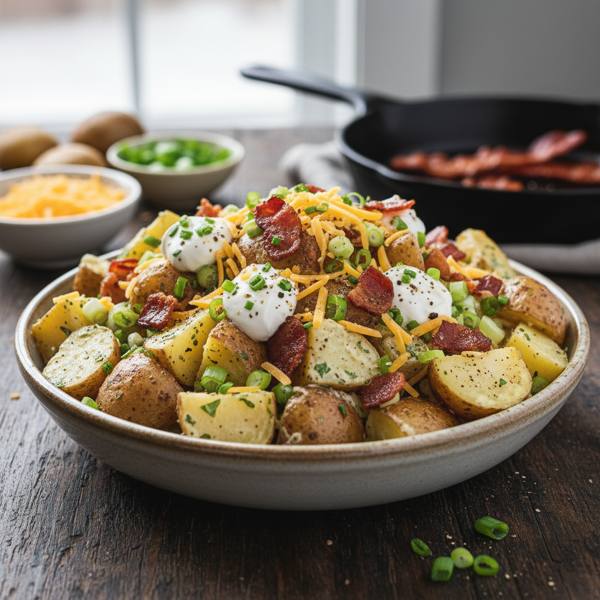 Overnight Ultimate Loaded Baked Potato Salad recipe