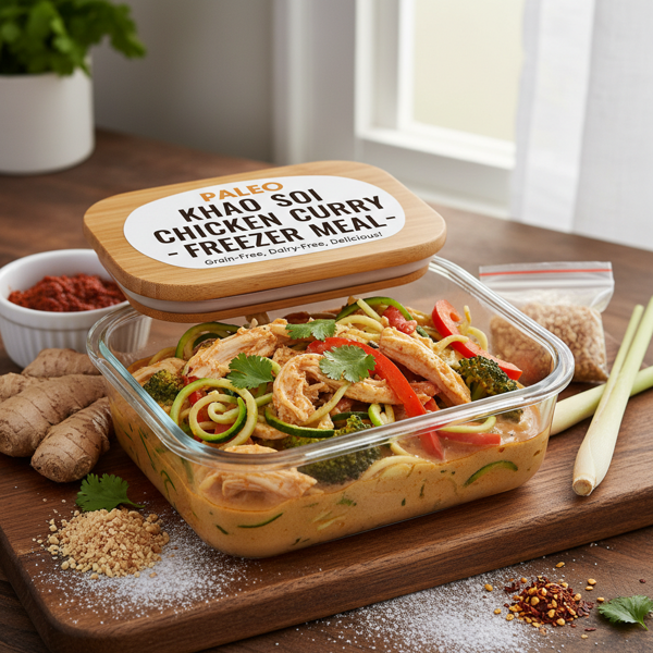 Paleo Khao Soi Chicken Curry Freezer Meal recipe