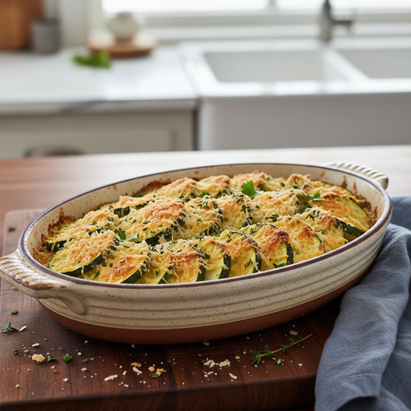 Parmesan-Crusted Broiled Zucchini and Potatoes recipe