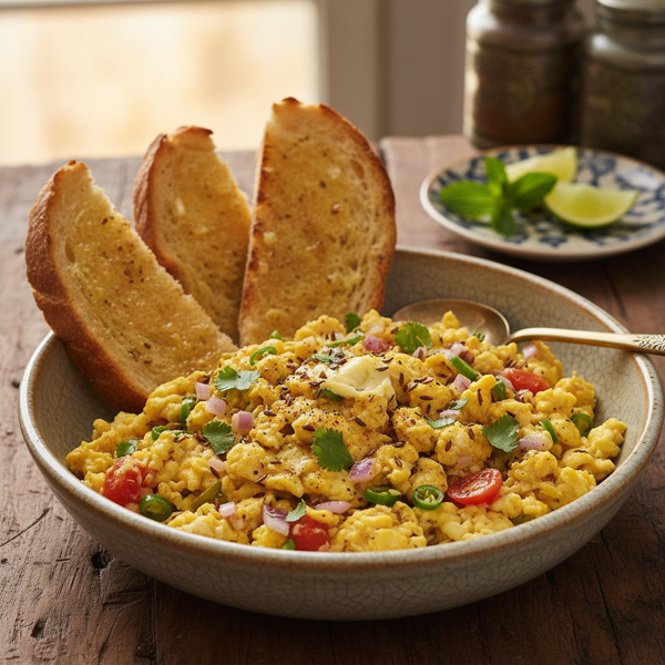 Parsi Spiced Scrambled Eggs (Akoori) recipe