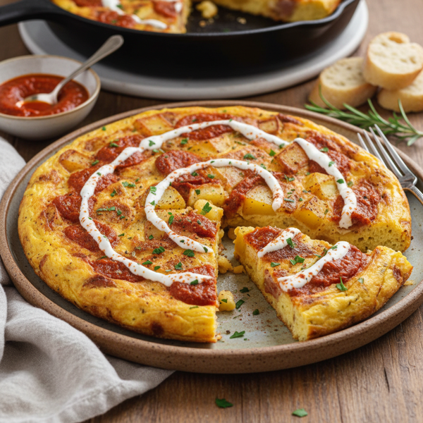 Patatas Bravas Frittata recipe